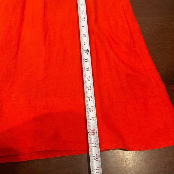 nwt madewell mini shift Sleeveless Red Dress linen bright flame small - Picture 13 of 13